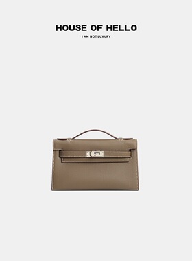 HOUSEOFHELLO 牛皮蜡线手拿包一代手掌纹mini凯莉包22CCKK