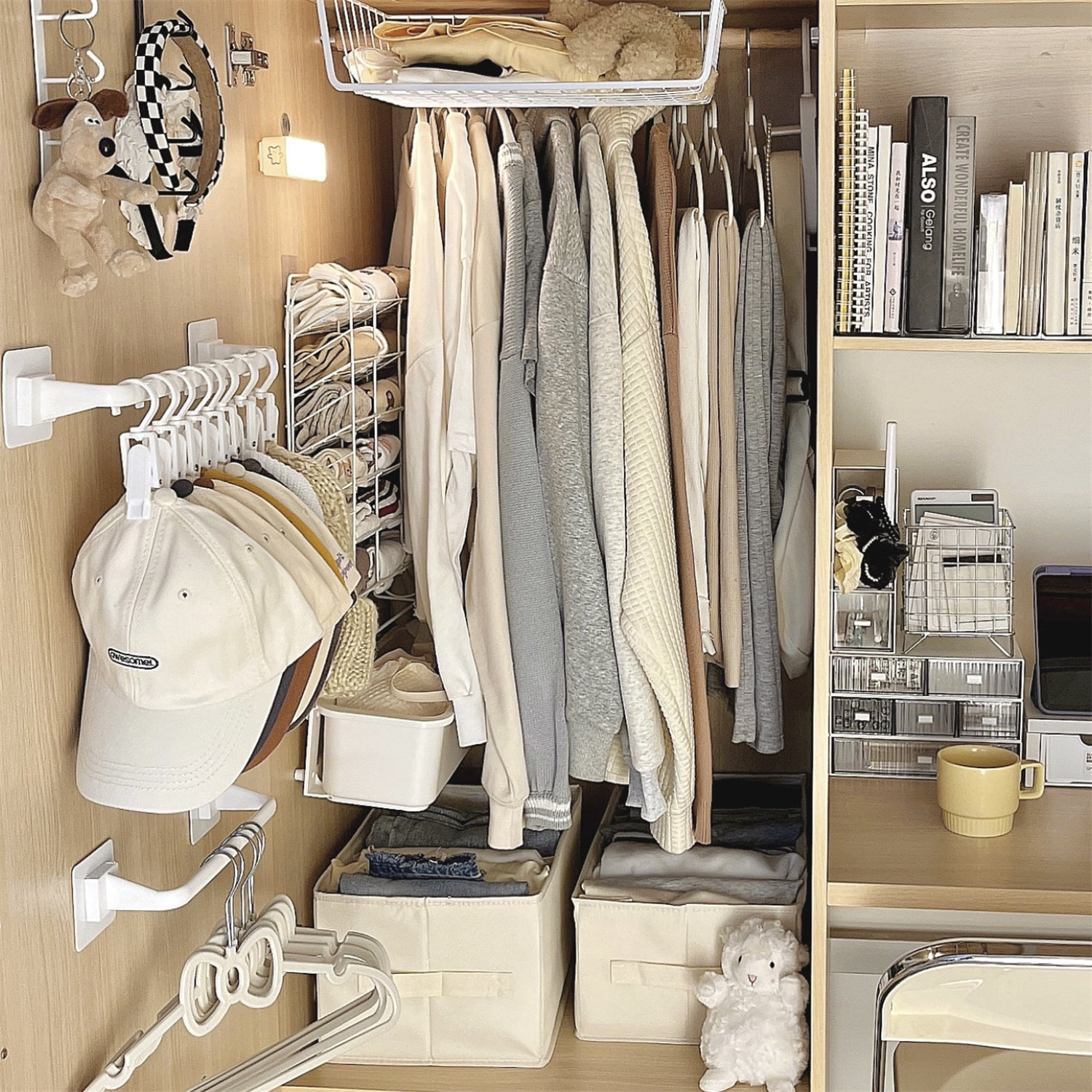 宿舍衣柜收纳箱家用衣架衣服抽屉式整理盒内衣袜子衣物收纳架