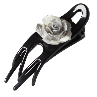 山茶花半扎发发夹女后脑勺夹头发夹子头饰高级感发卡女成人发抓夹