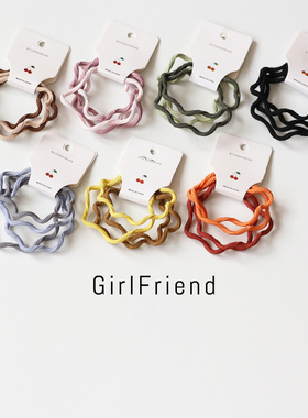 4根装波浪头绳女夏季气质发绳网红2022新款简约扎头发小皮筋发圈