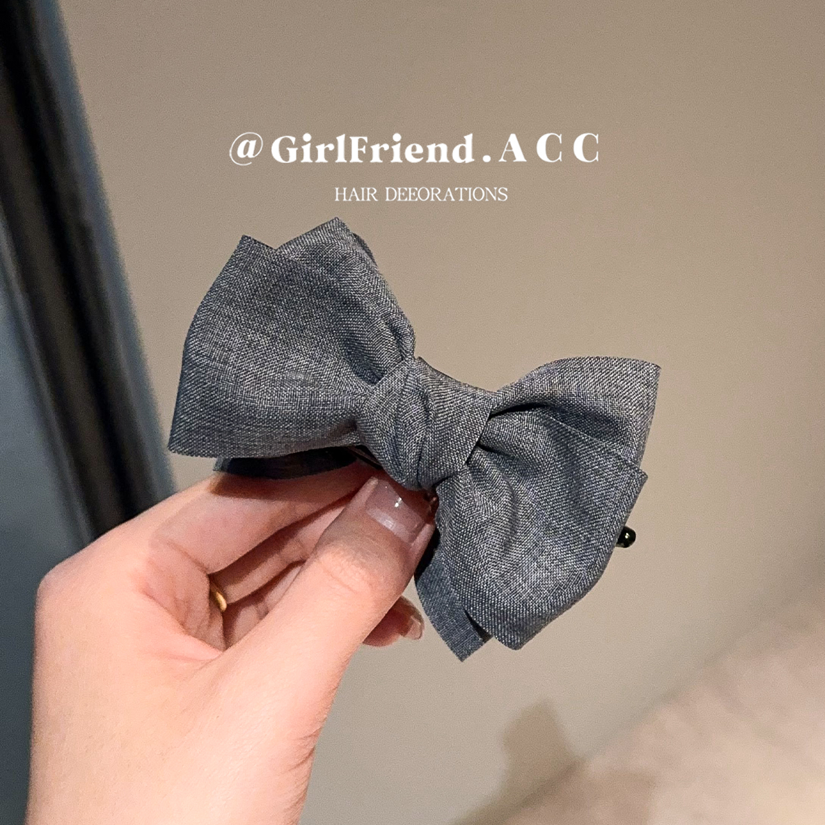 girlfriend！韩系布艺蝴蝶结抓