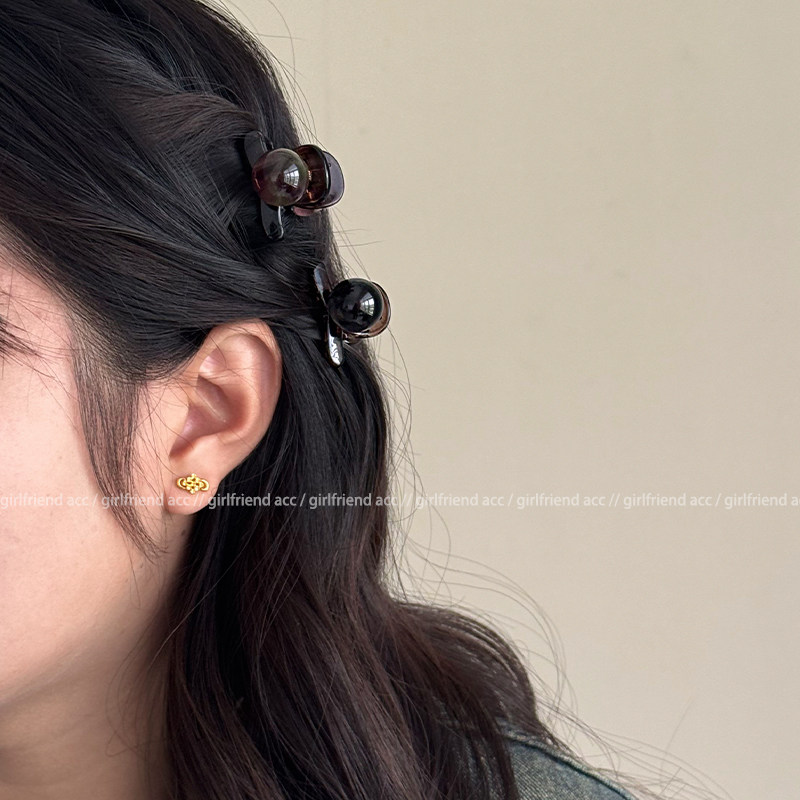 复古圆球小抓夹2025年新款精致高级感发夹侧边碎发刘海夹子公主头,饰品/流行首饰/时尚饰品新,发饰,淘宝优惠券,粉丝福利购,淘宝优惠卷