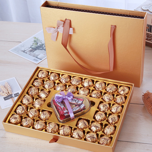 送女友老婆心形糖果零食生日情人节礼物抽屉盒装 德芙巧克力礼盒装