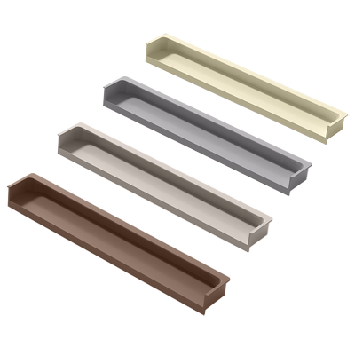 羊绒灰U702衣柜门嵌入式隐形拉手