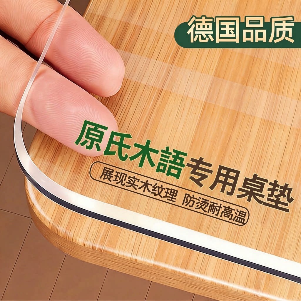 原氏木語专用pvc透明餐桌垫桌布实木桌面保护垫茶几防水防油防烫*