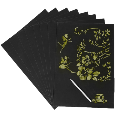 刮画纸炫彩刮刮画彩色刮蜡纸