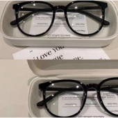 小红书同款 超轻舒适减龄防蓝光 显白简约黑框眼镜可配近视男女同款