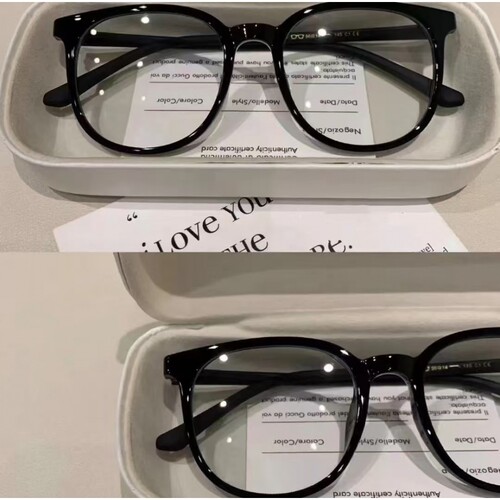 小红书同款显白简约黑框眼镜可配