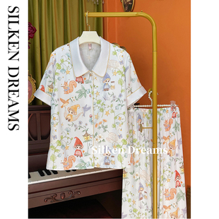 【森系绿影|林间物语】夏季可爱潮流可外穿薄款睡衣家居服6