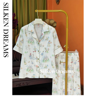 睡衣家居服短袖 可外穿薄款 漫巴黎｜茶歇午后 7套装 夏季
