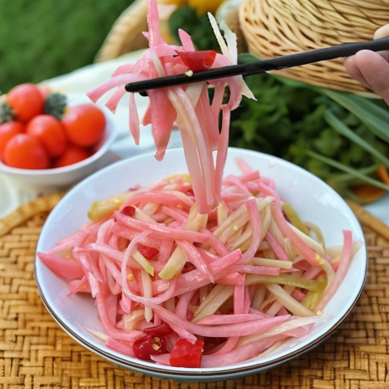 四川酸萝卜泡菜丝农家老母水泡萝卜佛手瓜泡椒仔姜什锦泡菜丝咸菜