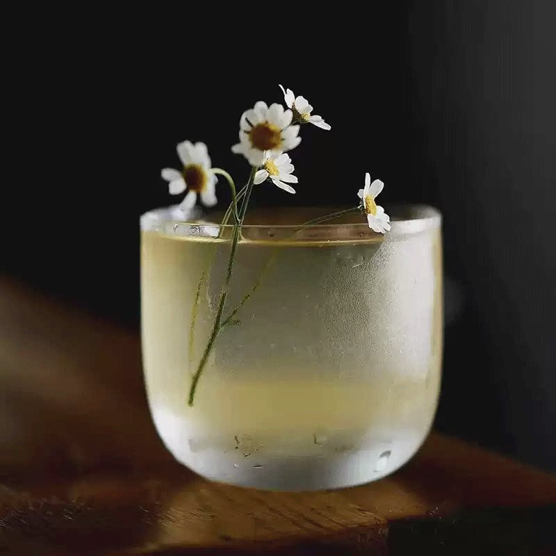 日式古典圆形玻璃威士忌杯