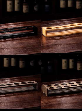 实木B52子弹一口杯架白酒杯shot架子吞烈酒杯一口杯b52鸡尾酒杯架