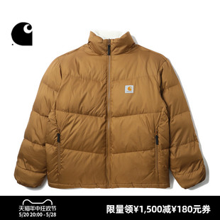 LOGO标签口袋衔缝纹双面穿卡哈特 经典 WIP羽绒外套男装 Carhartt