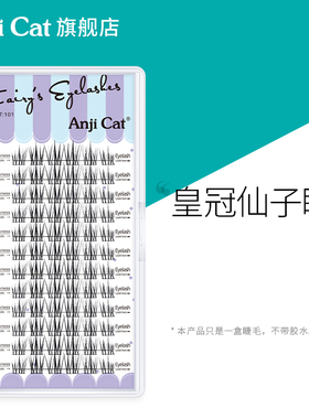 anjicat皇冠仙子睫毛懒人网红羽扇款太阳花自嫁接假睫毛混合装