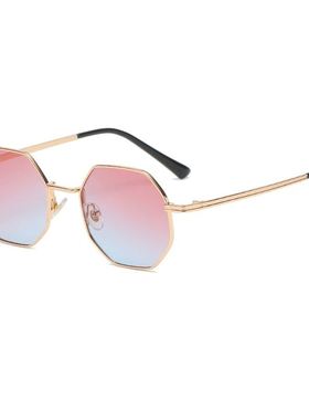 high quality Sunglasses Men Octagon Metal Sunglas 个性太阳镜