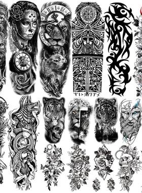Full Arm Temporary Tattoos Sleeve For Men Women Realistic