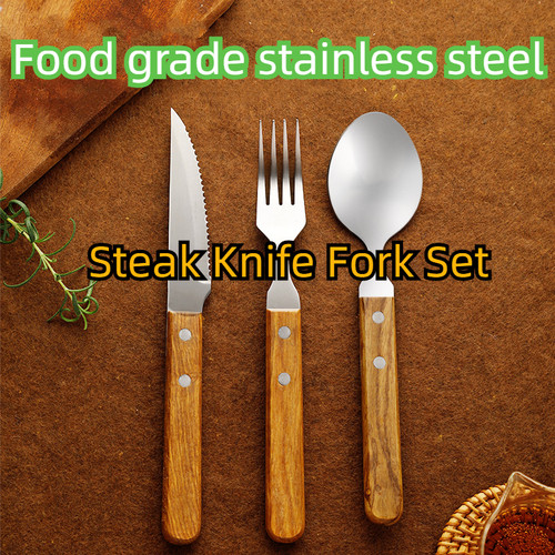 Western steak knife fork set Tableware Dinner stainless stee