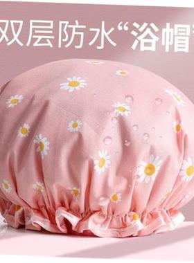 Shower cap for womens double thick waterproof shower cap