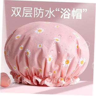 Shower cap for womens double thick waterproof shower cap