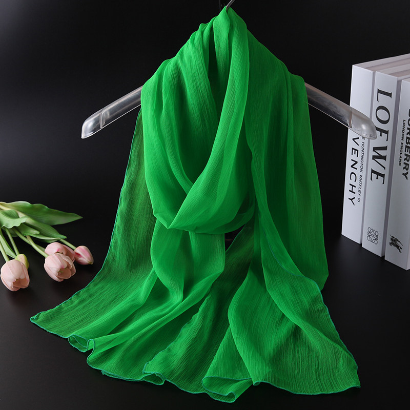 正品薄款时尚纱巾真丝丝巾