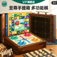 儿童多功能棋盘木质多合一桌游棋类大全跳飞行五子棋象棋益智玩具