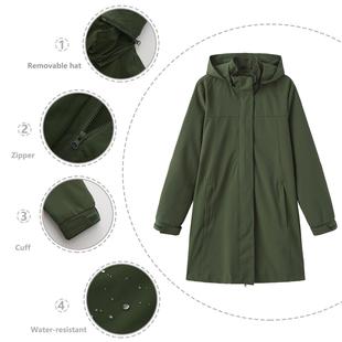 Detachable cap waterproof windbreaker women's long sleeved