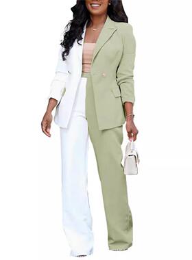 Long sleeved suit jacket slimming loose fit suit for women