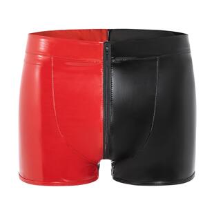 gloss high patent leather square Men shorts
