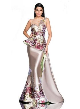 Evening gown for women, grand and high slit gown for