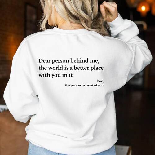 Hoodie back pocket collar round neck letter printed hoodie