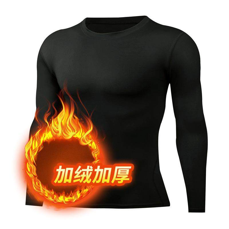 Fitness elastic compression running cold tight pants