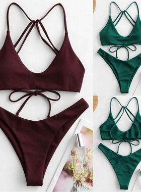 Swimwear women's bikini split swimsuit