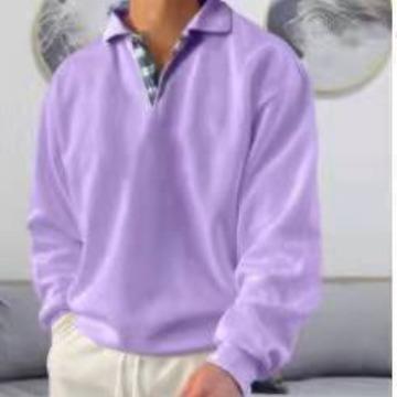 Men's sports shirt with collar and long sleeved
