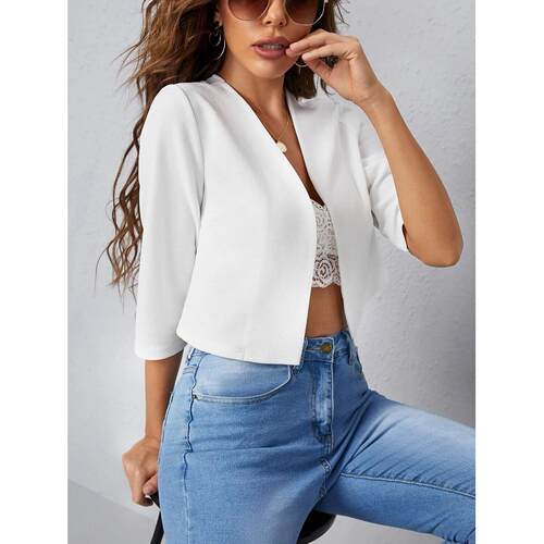 Short suit jacket, women's trendy cardigan top