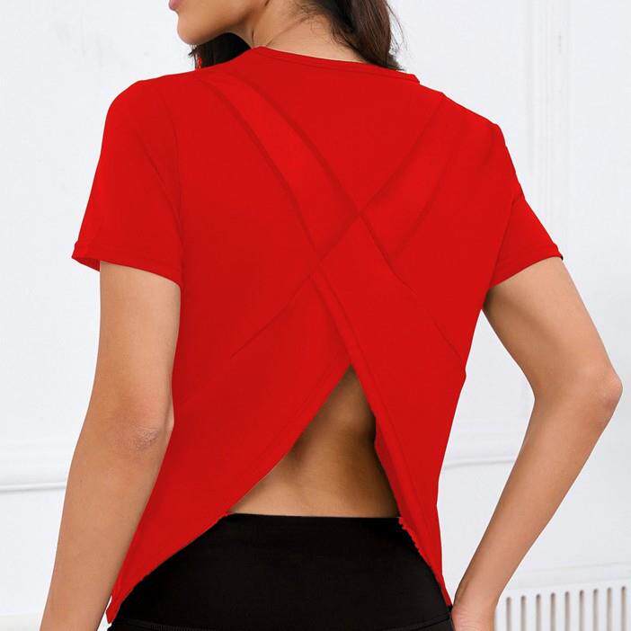 Yoga Top Women's Breathable Running T-shirt Mesh Training