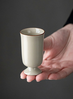 草木灰功夫茶小杯主人杯单杯品茗杯个人专用杯德化茶具茶杯喝茶碗