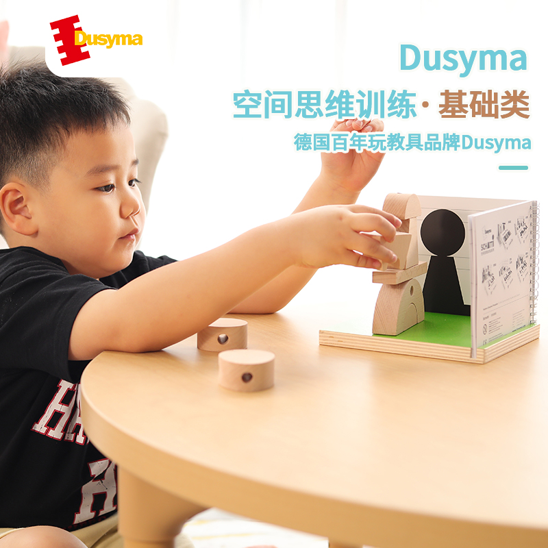 Dusyma空间思维训练积木礼盒基础三维立体投影成像推理儿童玩教具