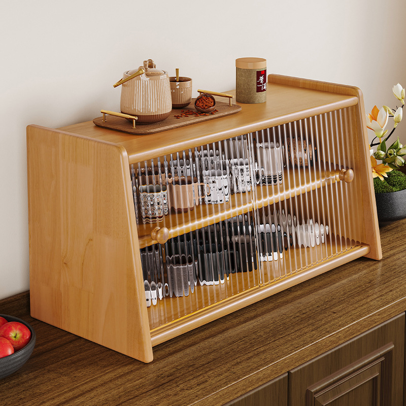 木质餐边茶具收纳杯架置物架