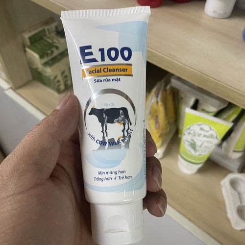 越南本土e100洗面奶牛乳洁面乳补水保湿洗面奶80ml