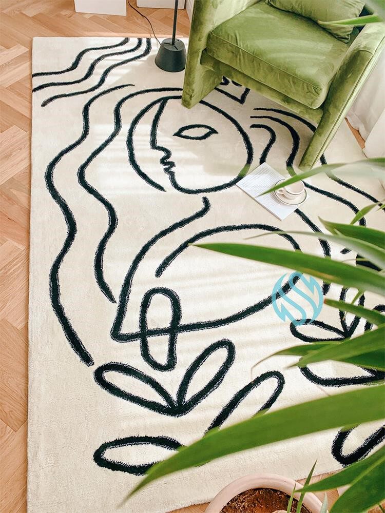 手工打结地毯手工编织地毯手工地毯艺术手工地毯加厚黑白现代|msdalam kategori rumah Fabrik, Carpet - dari Buy2taobao.com untuk memberikan perkhidmatan ejen Taobao profesional membeli