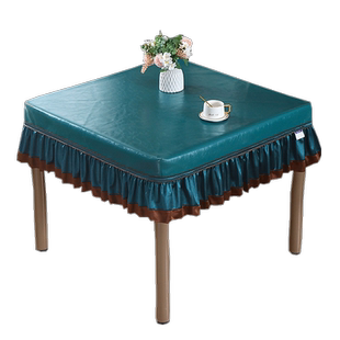 麻将桌桌布防水防油正方形餐桌桌子桌罩套轻奢桌面保护垫茶几桌垫