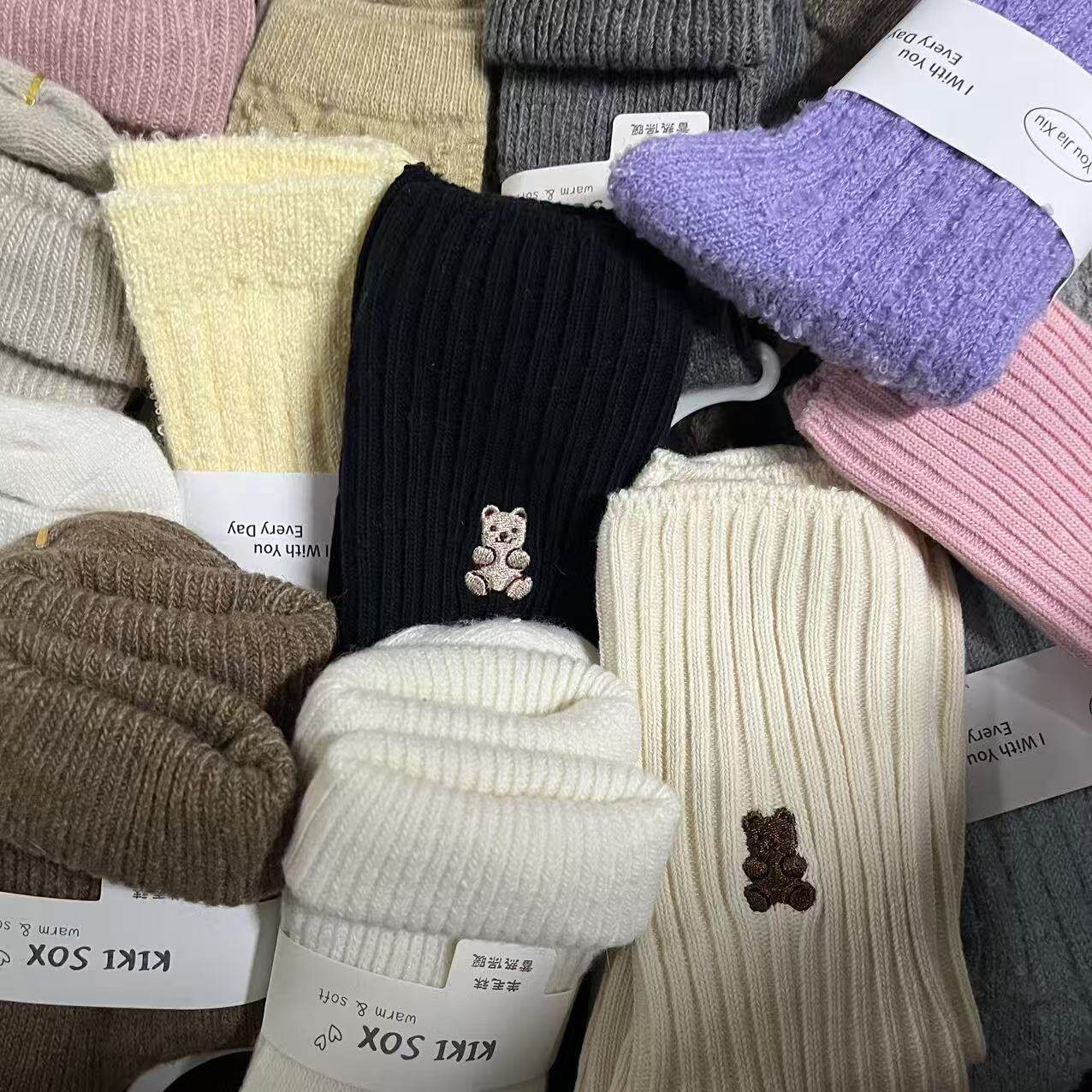 FW好袜清仓福利最后几双羊毛袜高品质假起球创意棉袜中筒袜甜美