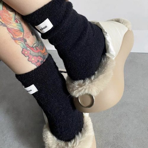 到了穿皮草的季节水貂绒布标袜