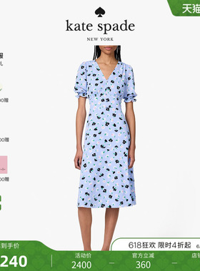 【礼物】kate spade ks 华尔兹茶歇碎花连衣裙