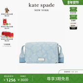 3期免息 新年礼物 kate spade Liv 印花丹宁小号斜挎包