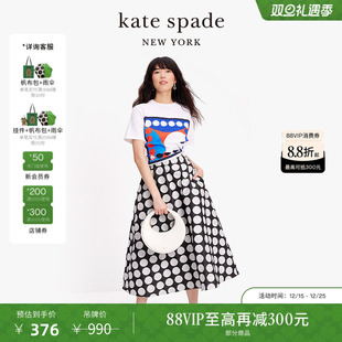 圣诞礼物 art kate dotstee艺术波点印花T恤轻奢休闲 spade