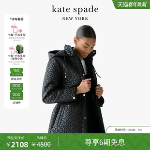 旦礼物 kate spade 老花绗缝中长款 元 外套轻奢 6期免息