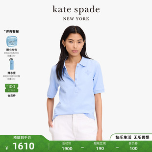 spade 女 2025新款 简约polo衫 翻领纯色经典 kate 棉质修身