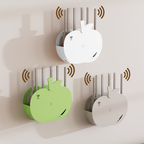 路由器收纳盒子上墙神器机顶盒壁挂式固定器支撑托架wifi放置物架